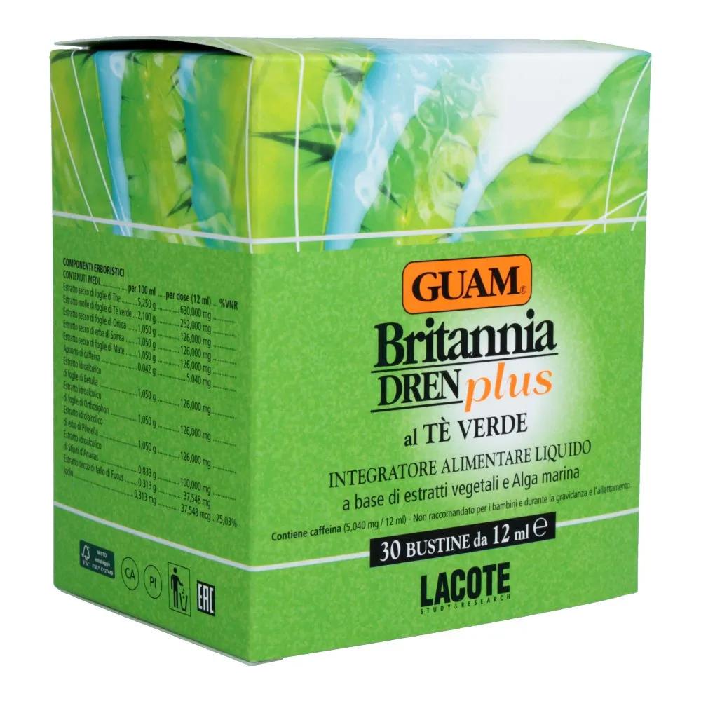 Guam Britannia Dren Plus Tè Verde Integratore Drenante 30 Bustine