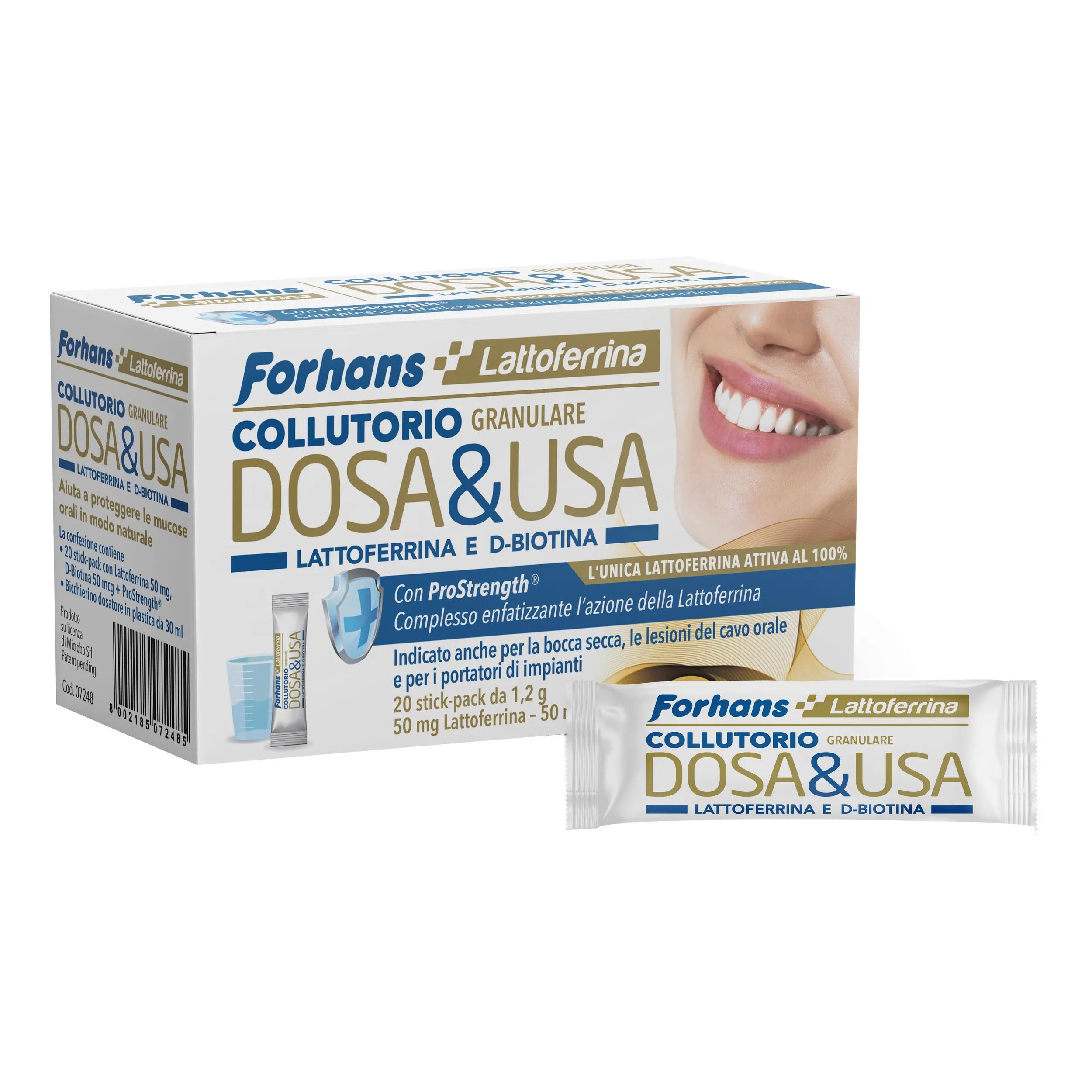 Forhans Dosa&Usa Collutorio Granulare 20 Stick Pack