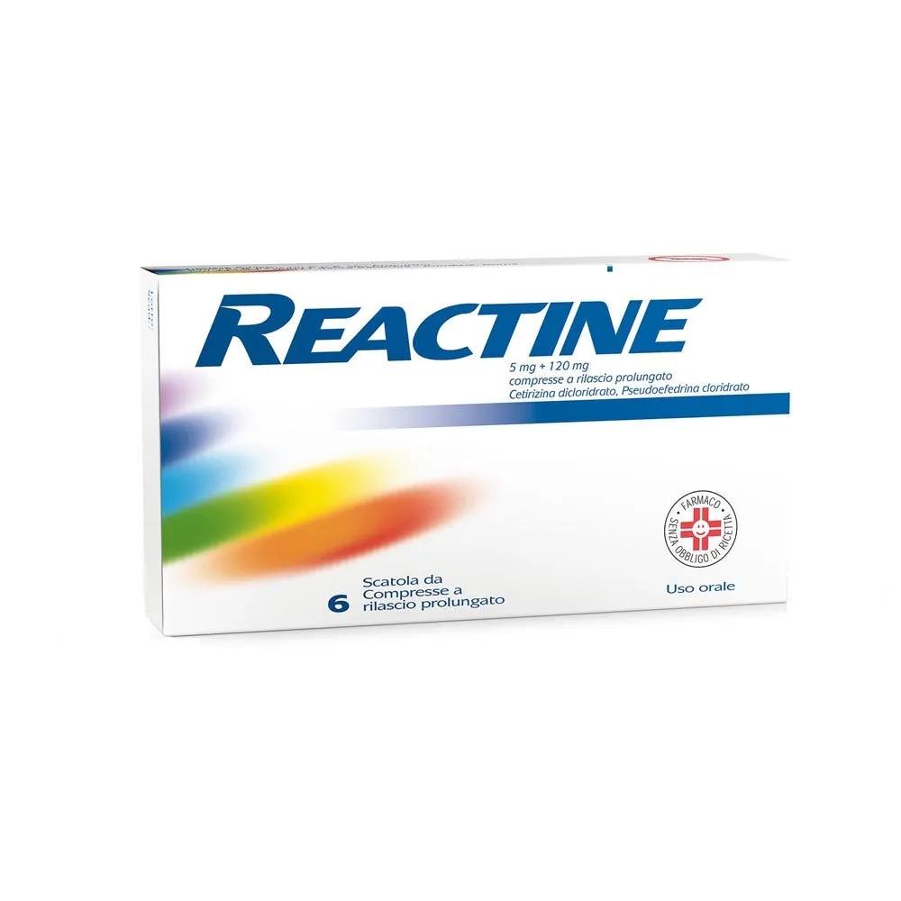 Reactine Allergia Antistaminico Rinite Allergica e Rinorrea 6 Compresse