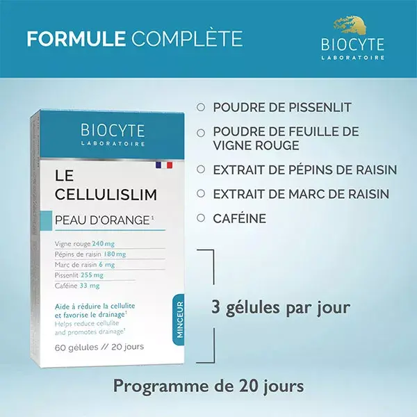 Biocyte Le Cellulislim Minceur Peau d'Orange Drainage 60 gélules