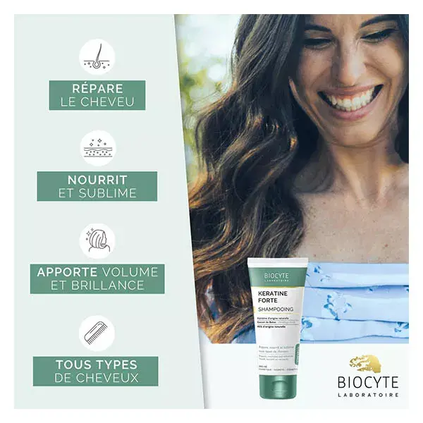 Biocyte Kératine Forte Shampoing Soin des Cheveux Kératine et Boket 200ml