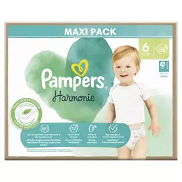 Pampers Harmonie Maxi Pack T6 (13 Kg Et +) Avec Emballage Papier Recyclable