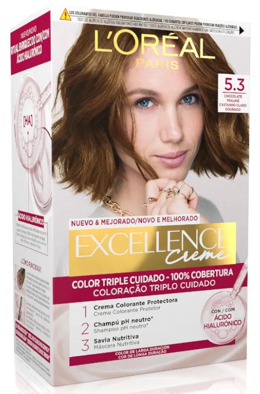 Imagen de L'Oréal Excellence Creme Tinte Tono 5.3 Chocolate Praliné