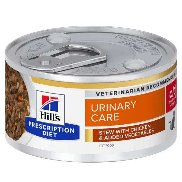 Hill's Prescription Diet C/D Multicare Spezzatino Pollo Verdure Gatti Lattina 82G