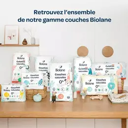 Biolane - Couches Naturelles Taille 1 - Ultra-Absorbant, Pas de Fuite  - 28 unités