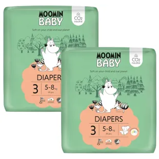 Moomin Baby Diapers Size 3 (5-8 Kg) 2x48 units