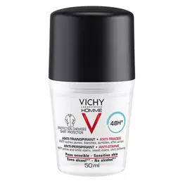 Vichy Homme Déodorant Anti-Transpirant Anti-Traces 48h Roll-On 50ml