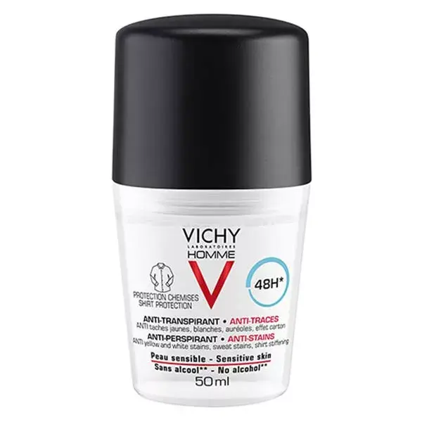 Vichy Homme Deodorante Roll-on Anti-Macchia 48h 50ml