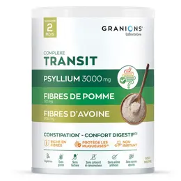 Granions Complexe Transit - Psyllium 3000 mg, Fibres de Pomme et Avoine - 290 g