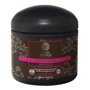 Natura Sibercia Sauna&amp;Spa Hot Anti-Cellulite Body Scrub with Algae and Salt 370 ml