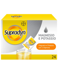 Supradyn Magnesio e Potassio Integratore Con Vitamine B, Acido Folico e Minerali 24 Bustine Effervescenti