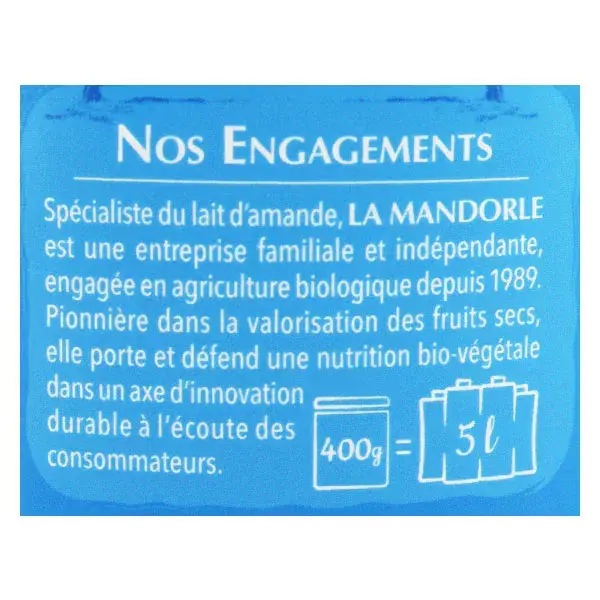 La Mandorle Instant Drink Powder Almond Milk Organic 400g