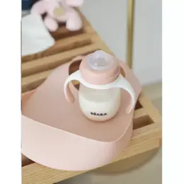 Béaba Repas Bavoir Silicone Vieux Rose