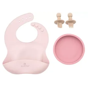 Olmitos Vajilla de Silicona Pink 4 piezas