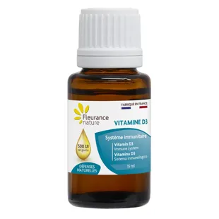 Fleurance Nature Vitamin D3 500 IU Drops 15 ml