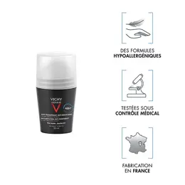 Vichy Homme Déodorant Anti-Transpirant 48h Roll-On 50ml