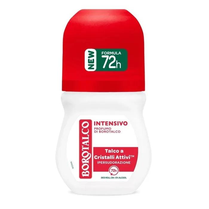 Borotalco Deodorante Roll-on Intensivo per Ipersudorazione Senza Alcool 72h efficacia 50 ml