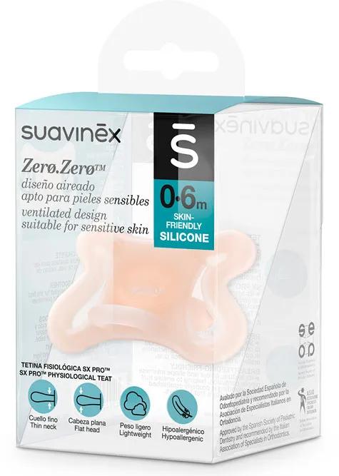 Suavinex Zero Zero Sucette avec Tétine Physiologique Silicone SX Pro 0-6m