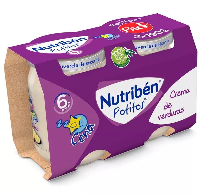 Nutribén Potito Cena Crema de Verduras 2 Uds x 190 gr