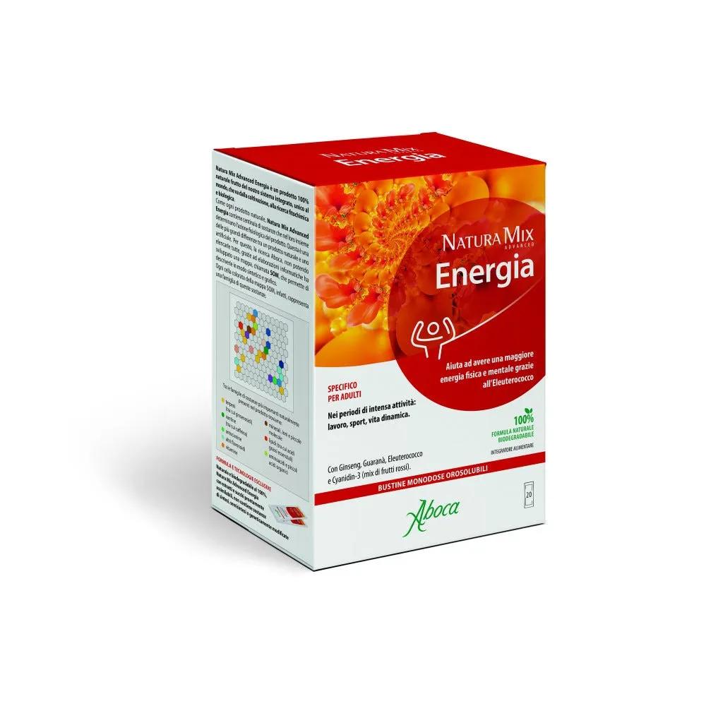 Aboca Natura Mix Advanced Energia Integratore Energizzante 20 Bustine Orosolubili