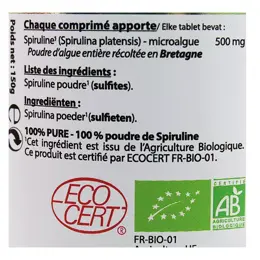 Vit'all+ Spiruline 500mg Bio 300 comprimés