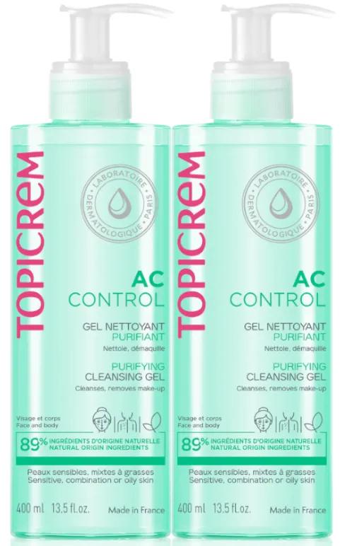 Topicrem AC Control Purifying Cleansing Gel 2x400 ml