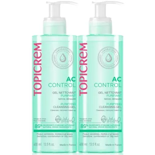 Topicrem AC Control Purifying Cleansing Gel 2x400 ml