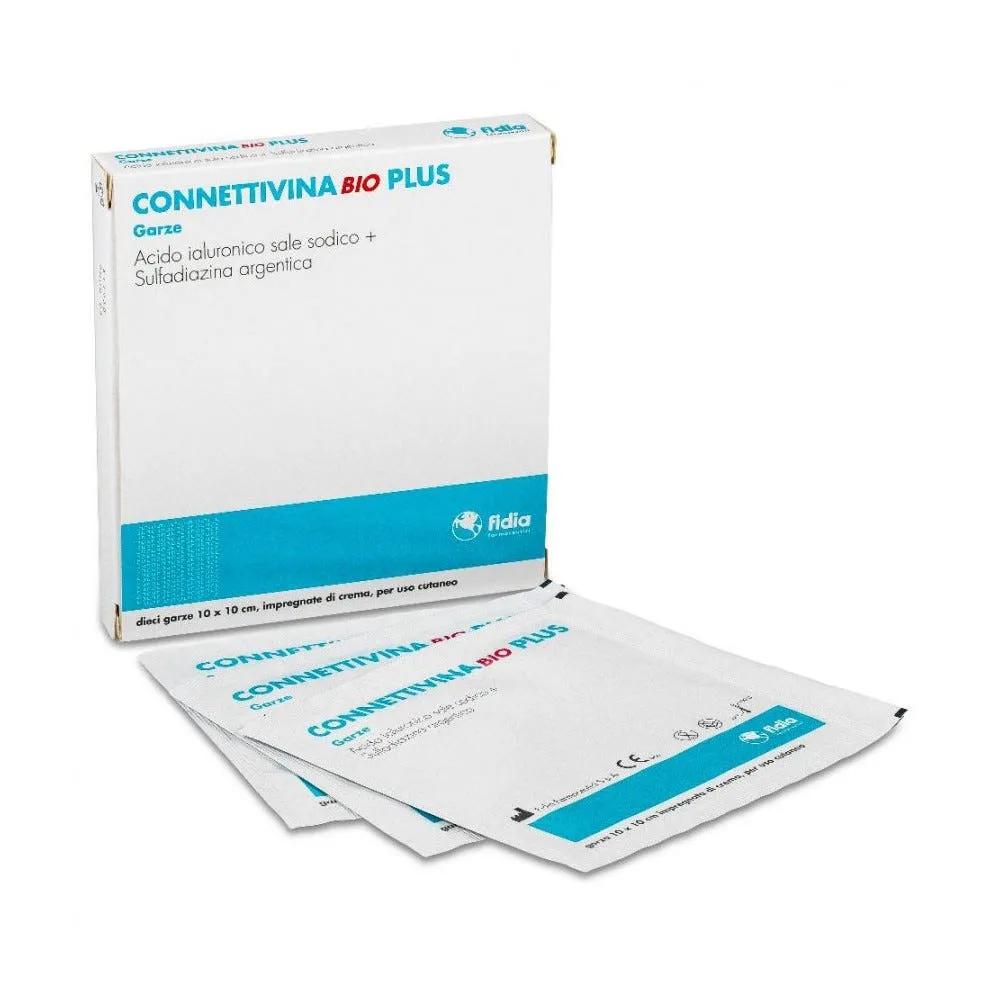 ConnettivinaBio Plus Garze Impregnate Di Crema 10x10 cm 10 Garze