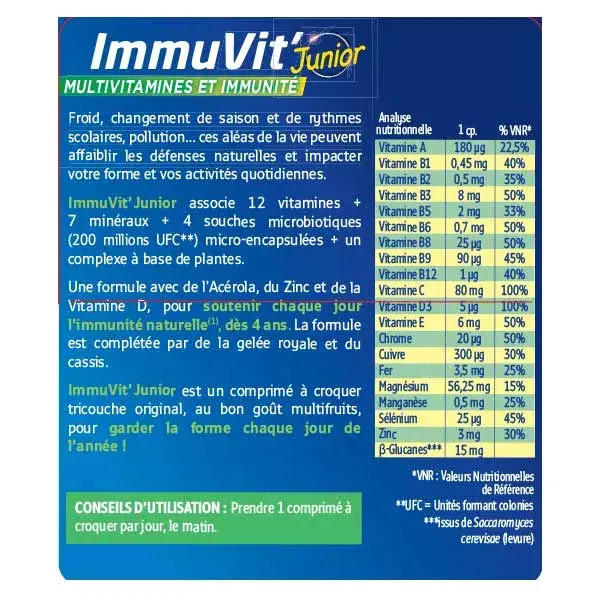 Forté Pharma Immuvit'Junior 30 chewable tablets