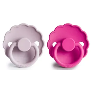 Frigg Silicone Pacifiers Daisy Lilac/Fuchsia +6m 2 units