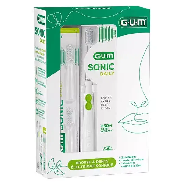 GUM® SONIC DAILY WHITE Coffret Brosse à dents