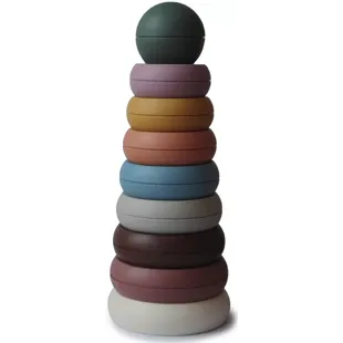 Anéis Empilháveis Rústicos Sólidos Mushie