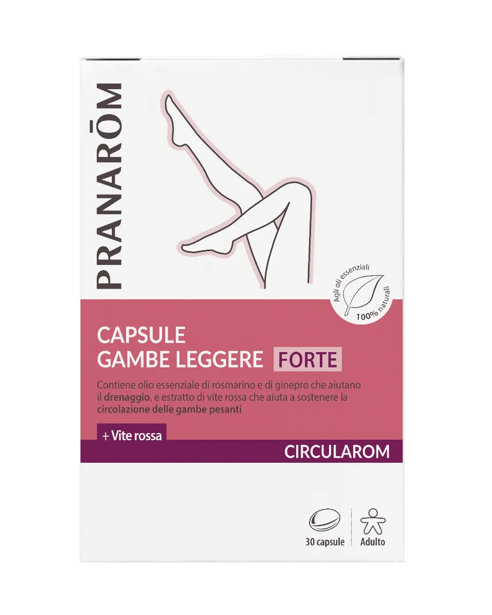 Pranarom Circularom Capsule Forte Gambe Leggere Integratore Per Gambe Gonfie, Pesanti e Stanche 30 Capsule