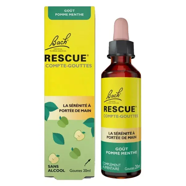 RESCUE Compte-gouttes GOÛT POMME MENTHE - 20 ml