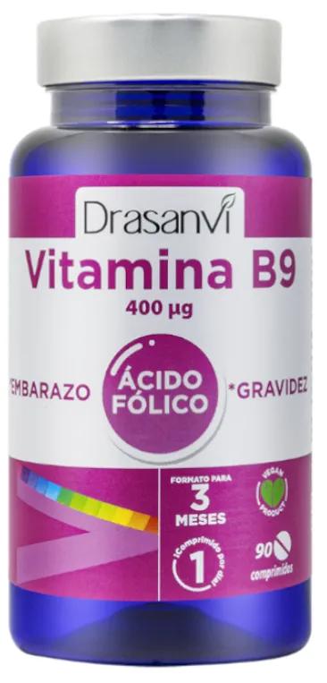 Drasanvi Vitamin B9 Folic Acid 400mg 90 Tablets