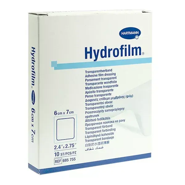 Hartmann Hydrofilm Apósitos Transparentes 6cm x 7cm Caja de 10