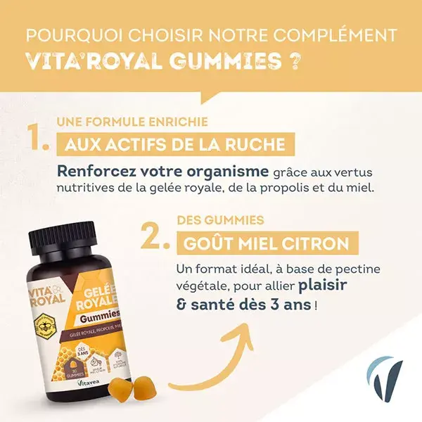 Vitavea Vita'Royal Royal Jelly Immunity Tone Vitality 30 gummies