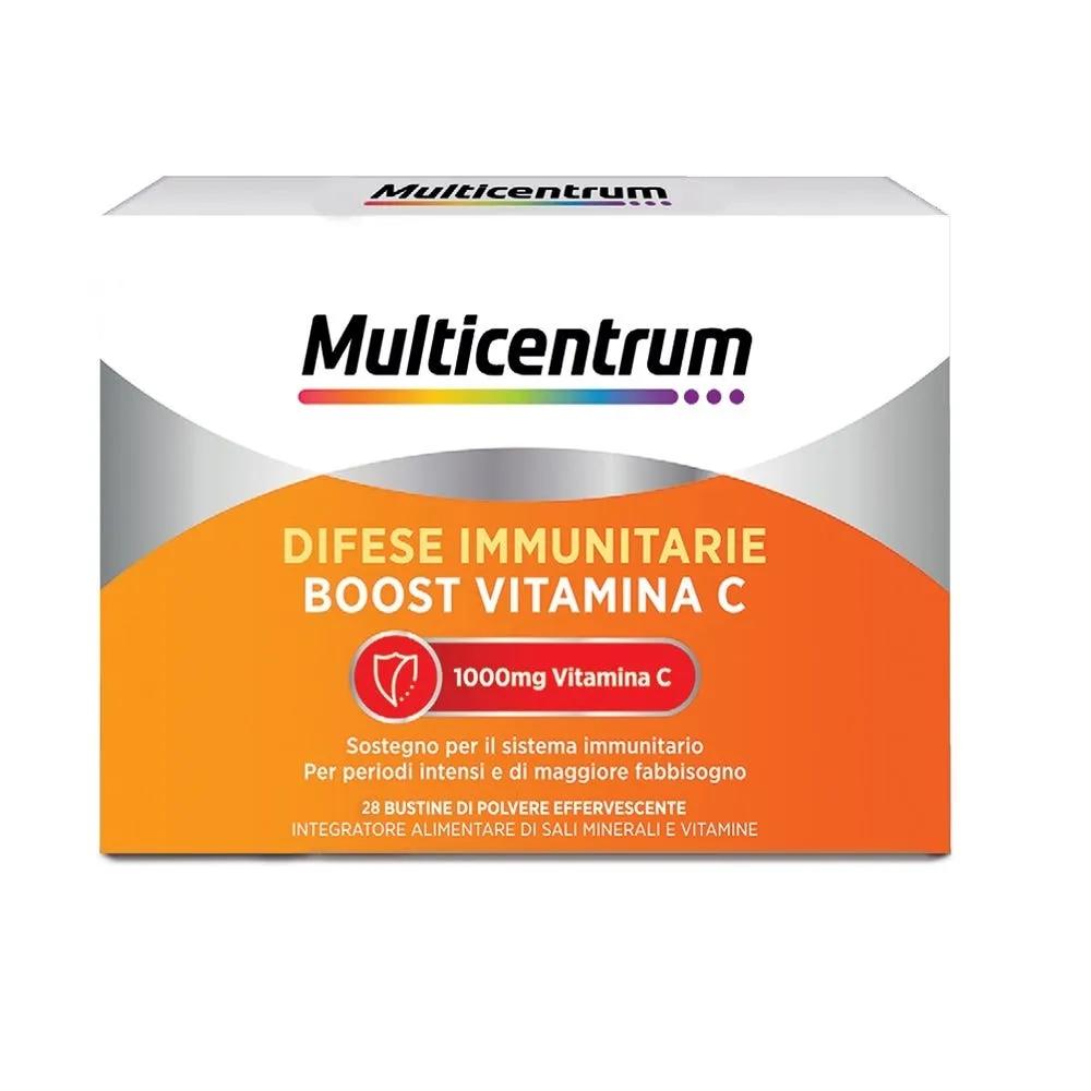 Multicentrum Difese Immunitarie Boost Vitamina C Integratore Alimentare Sali Minerali Vitamine 28 Bustine