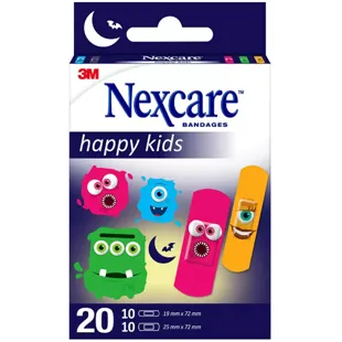 3M Nexcare Kids Plasters Monsters 20 Assorted