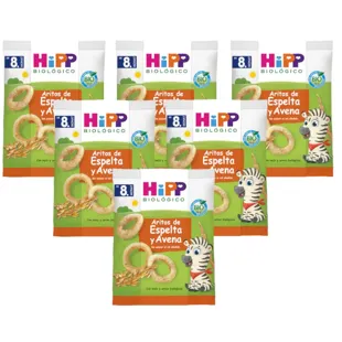 HiPP Organic Spelt and Oat Rings +8m 6x30 gr