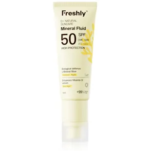 Freshly Cosmetics D+ Natural Suncare Mineral Fluid SPF50 50 ml