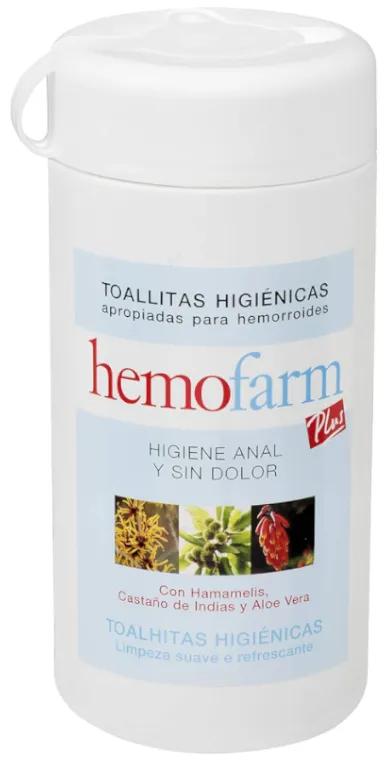 Hemofarm Plus Wischtücher Flasche 60 Einheiten