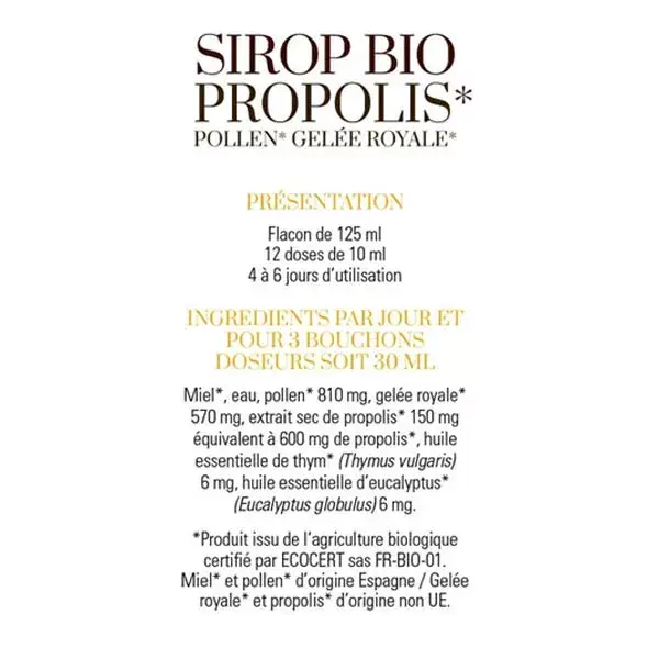 Dayang Sirop Propolis Bio 125ml