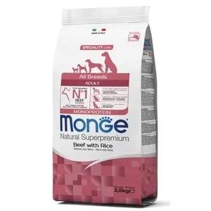 Monge Manzo E Riso Cibo Secco Per Cani Adulti Sacco 2,5 Kg