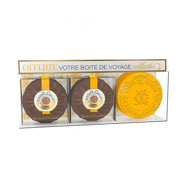 Roger & Gallet Kit Jabones de Madera de Naranjo 2 unidades + Jabonera Oferta