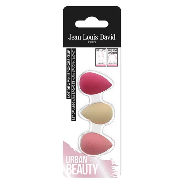 Jean Louis David Beauty Care Mini-Éponge Maquillage Œuf 3 unités
