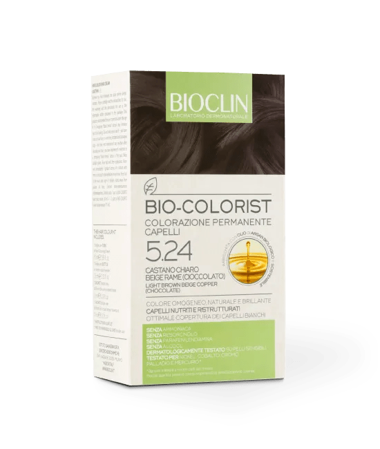 Bioclin Bio-Colorist 5.24 Castano Chiaro Beige Rame Tintura Naturale Capelli