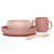 Suavinex 4-Piece Pink Silicone Tableware Set