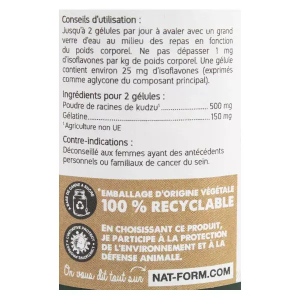 Nat & Form Original Kudzu Integratore Alimentare 200 capsule