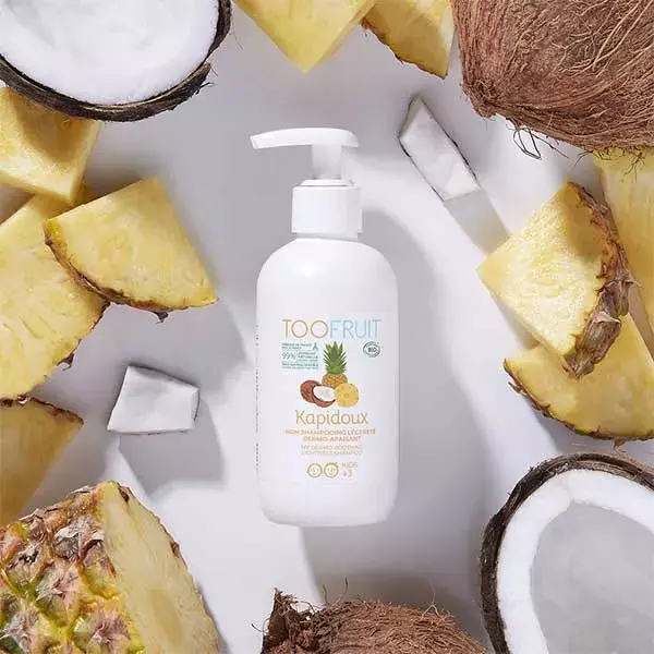 Toofruit Enfant Cheveux Kapidoux Shampoing Dermo Apaisant Ananas Coco Bio 200ml